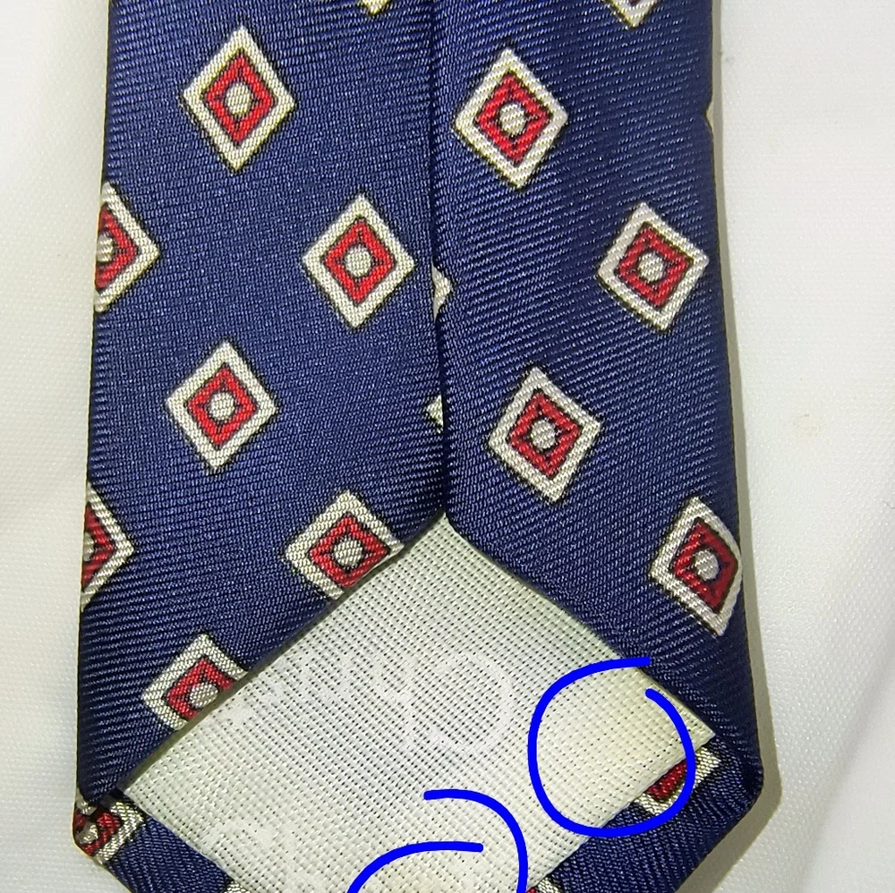 Christian‎ Dior Elegant Blue Geometric Patterned Tie